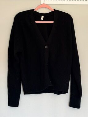 lululemon athletica Black V-Neck Button Cardigan